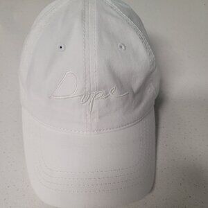 Dope White Adjustable Script Logo Relaxed Fit OSFA Pre-Owned Great Condition